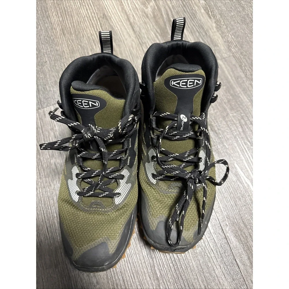 KEEN Men's Zionic Mid Waterproof Hiking Boots - Dark Olive 7.5 Gorpcore Katalyze